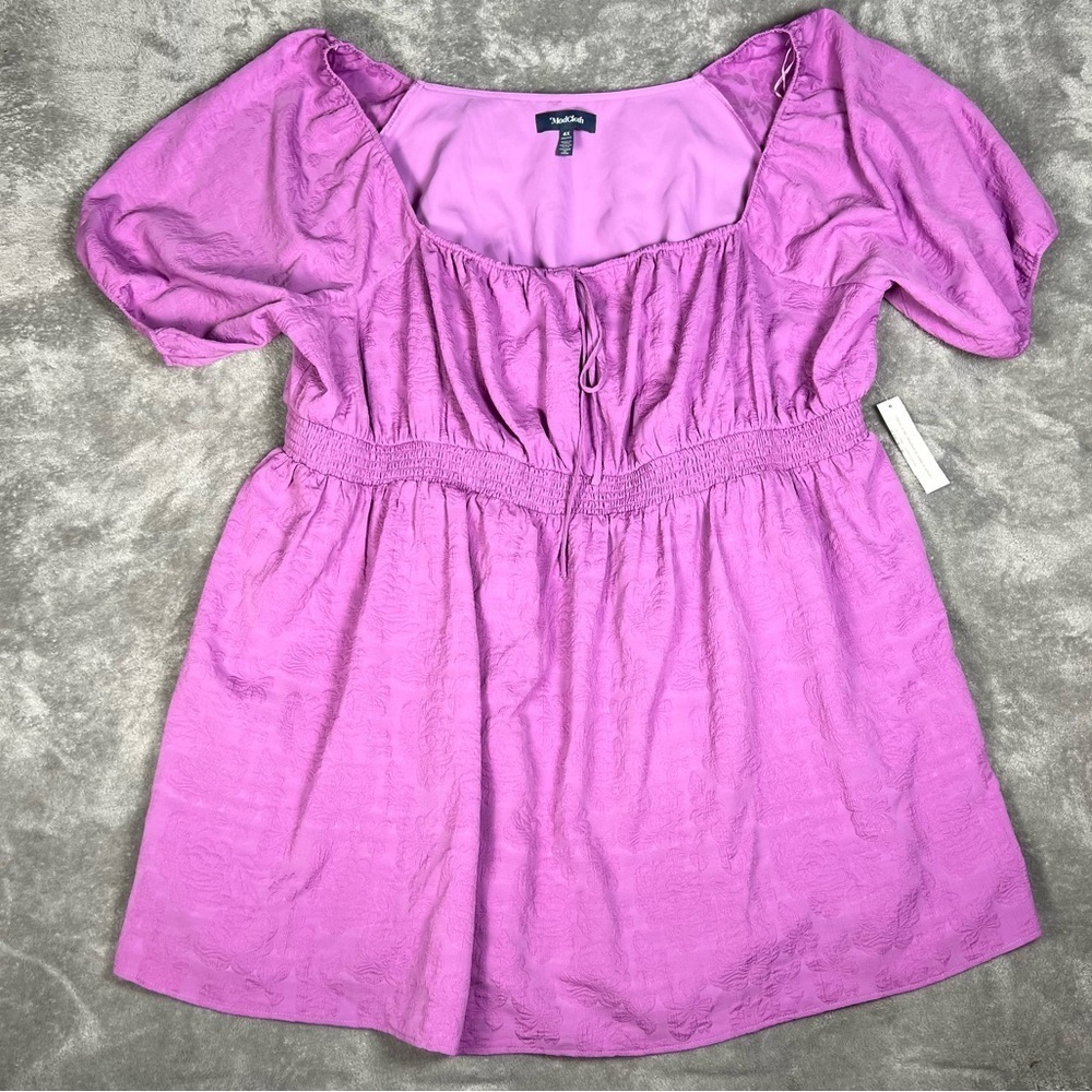 Modcloth Dress Womens 4x Pressed For Flowers Babydoll Smock Prairie Floral Mini - Picture 3 of 10